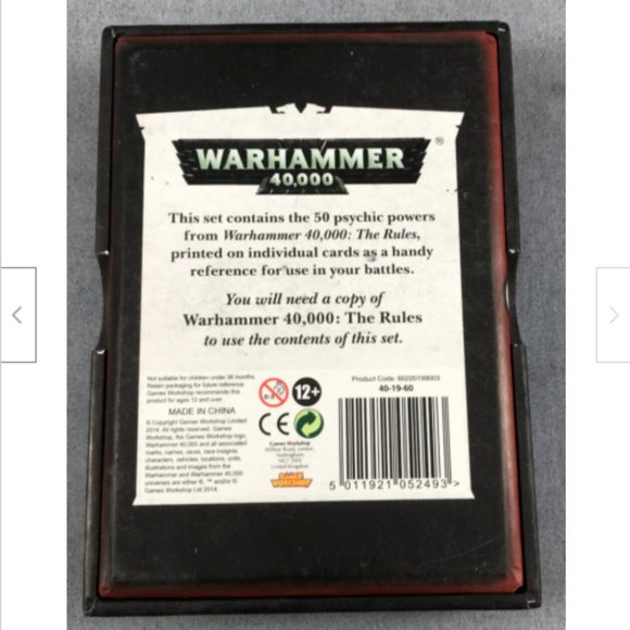 2014 Psychic Powers Cards 7th Edition Warhammer 40k Games Workshop OOP 40-19-60 - Picture 5 of 5